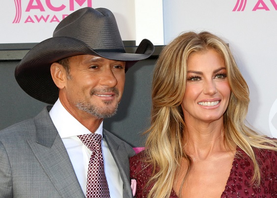 Tim McGraw and his wife Faith Hill
