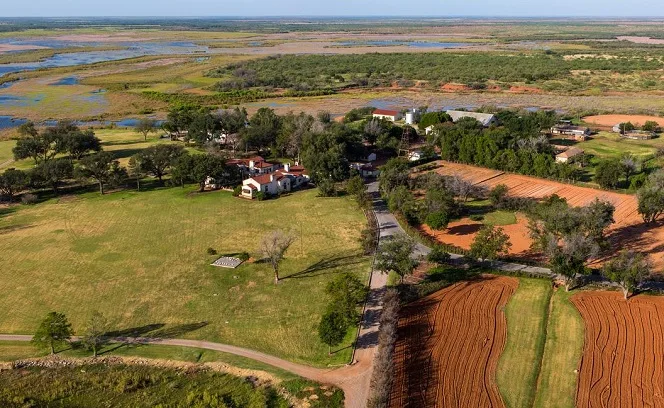 Birds eye view of Waggoner Ranch in Texas, United States