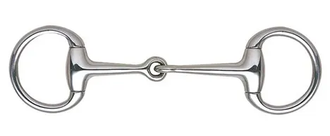 Eggbutt snaffle on a white background