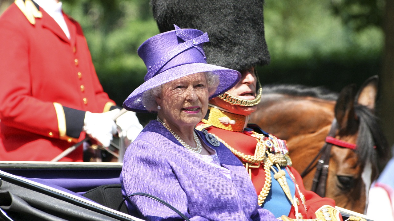 Queen Elizabeth II in a royal carriage