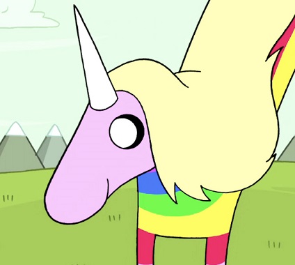 Lady Rainicorn cartoon unicorn from Adventure Time