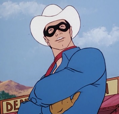 Personagem de cowboy de desenho animado de Lone Ranger
