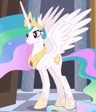 Księżniczka Celestia animowany jednorożec z My Little Pony
