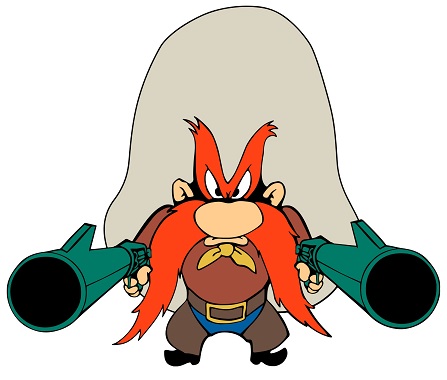 Desenho de caubói de Yosemite Sam dos filmes Looney Tune