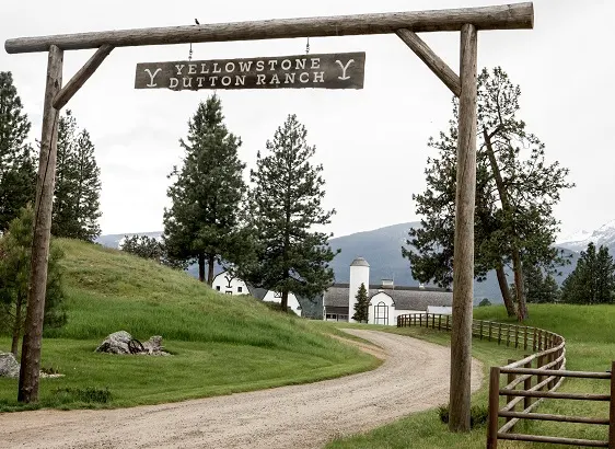 Yellowstone Dutton Ranch gated entrance