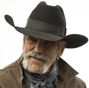 Lloyd wearing a cowboy hat on the Yellowstone TV series