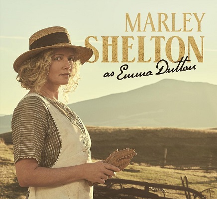 Marley Shelton as Emma Dutton in the 1923 TV series poster