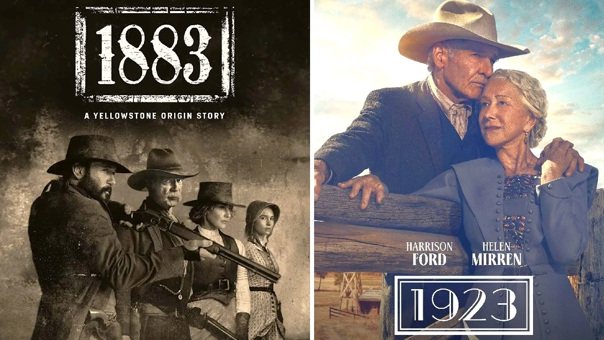 Advertising posters for 1883 and 1923 TV series