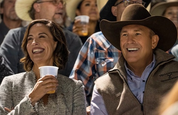 Governor Lynelle Perry with John Dutton in Yellowstone