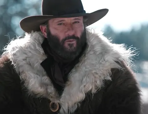 James Dutton in a Yellowstone flashback scene in season 4