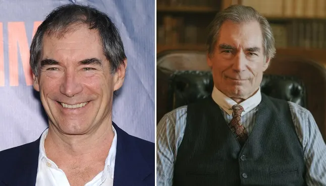 Actor Timothy Dalton and his 1923 character Donald Whitfield