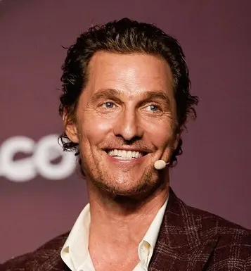 Matthew McConaughey speaking on stage
