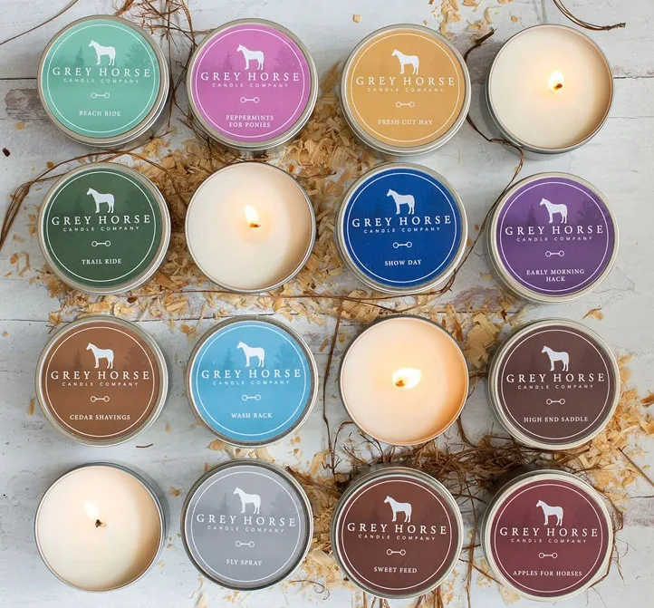 Horse scented candle set
