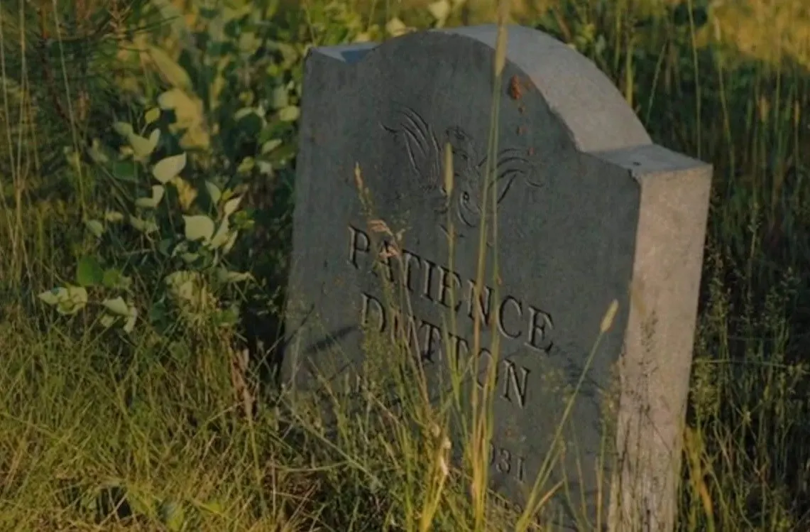 Patience Dutton gravestone in the Yellowstone TV series