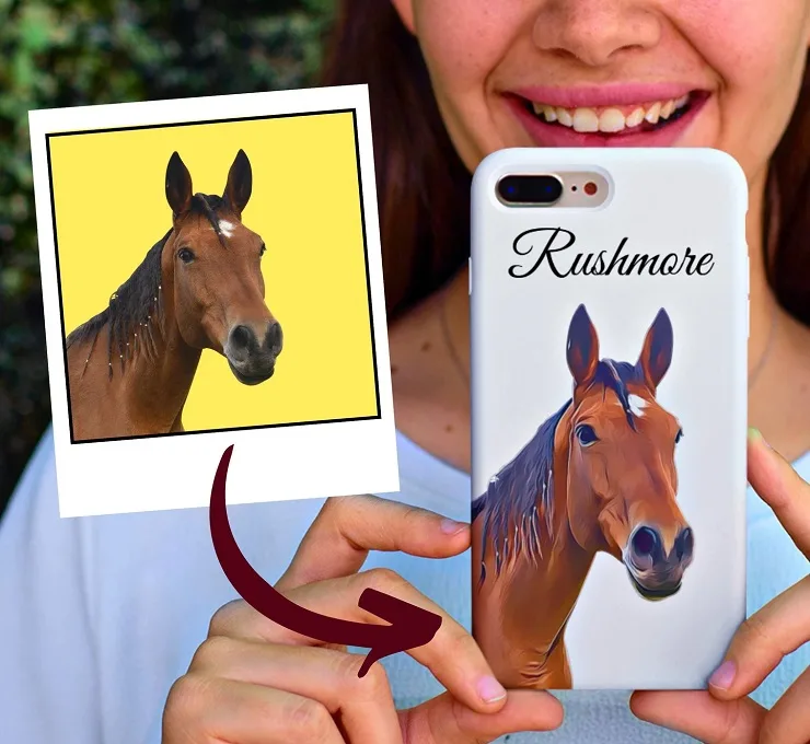 Personalised phone case for horse lovers