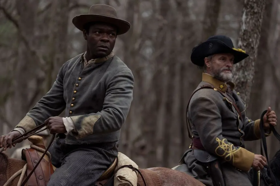 Shea Whigham (right) as George Reeves, who once enslaved Bass Reeves