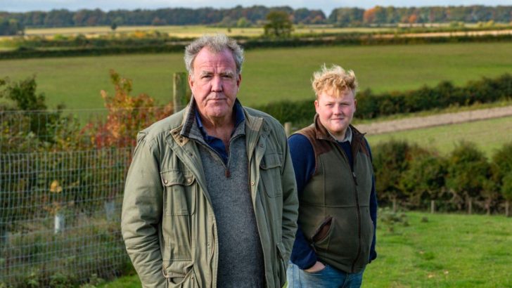 Jeremy Clarkson and Kaleb Cooper in the Clarkson's Farm TV show